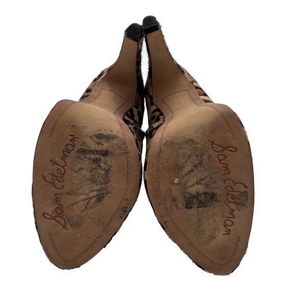 Sam Edelman Calf Hair Leather Leopard Print Kit Ankle Booties-Size 4 M cheetah - Picture 11 of 15